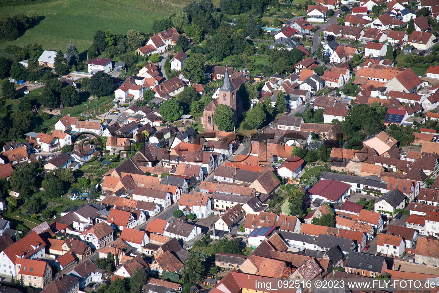 Rohrbach im Bundesland Rheinland-Pfalz, Deutschland aus der Vogelperspektive