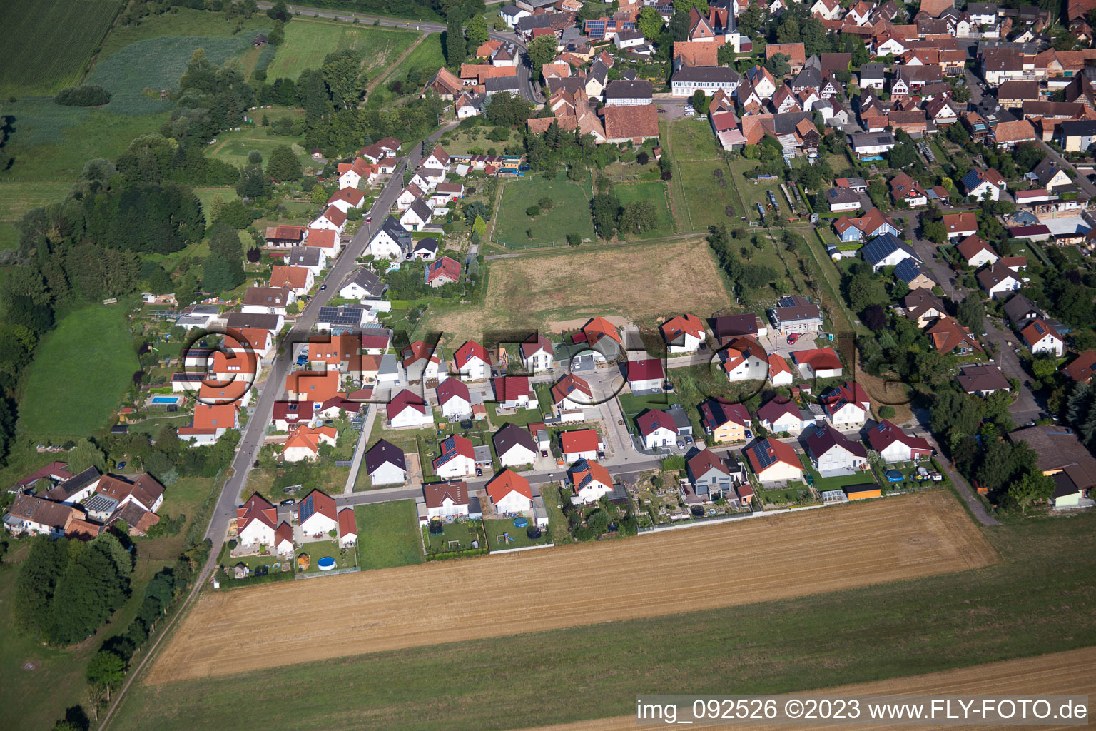 Barbelroth im Bundesland Rheinland-Pfalz, Deutschland vom Flugzeug aus