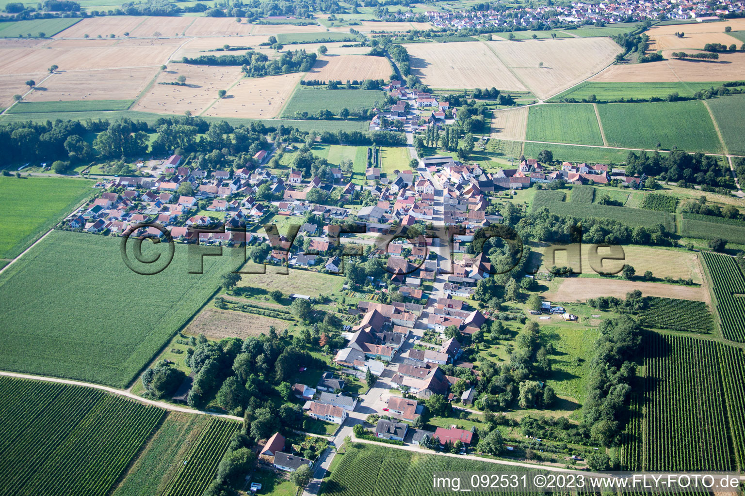 Luftbild von Niederotterbach im Bundesland Rheinland-Pfalz, Deutschland