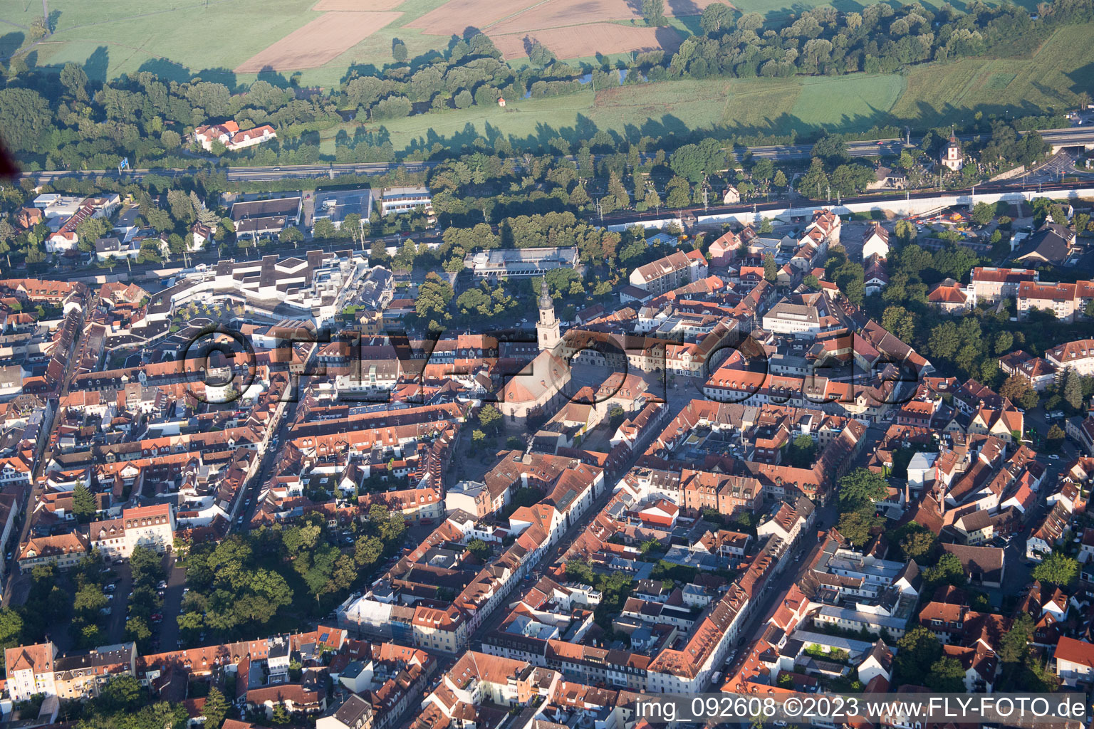 Luftbild von Erlangen im Bundesland Bayern, Deutschland