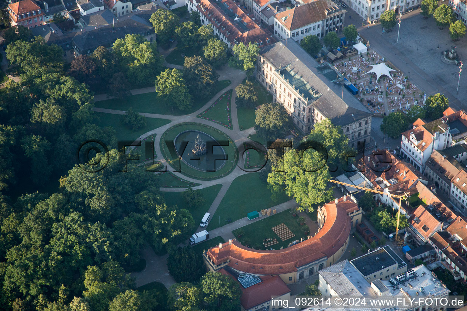 Luftbild von Schlossgarten Erlangen in Erlangen im Bundesland Bayern, Deutschland