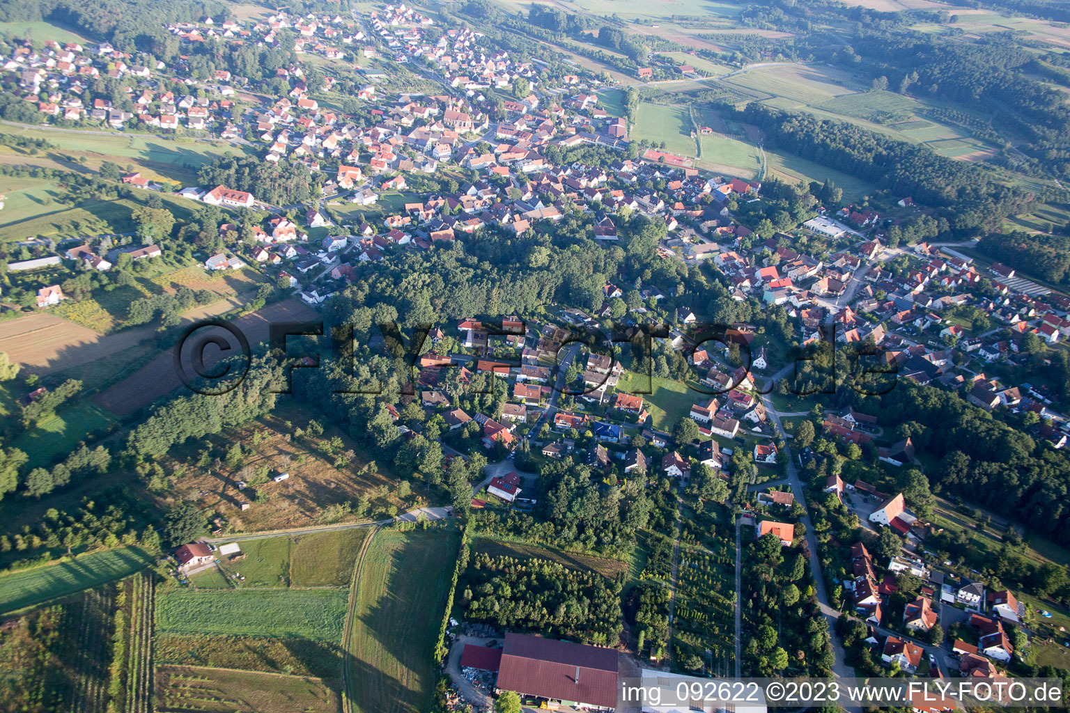 Luftbild von Effeltrich im Bundesland Bayern, Deutschland