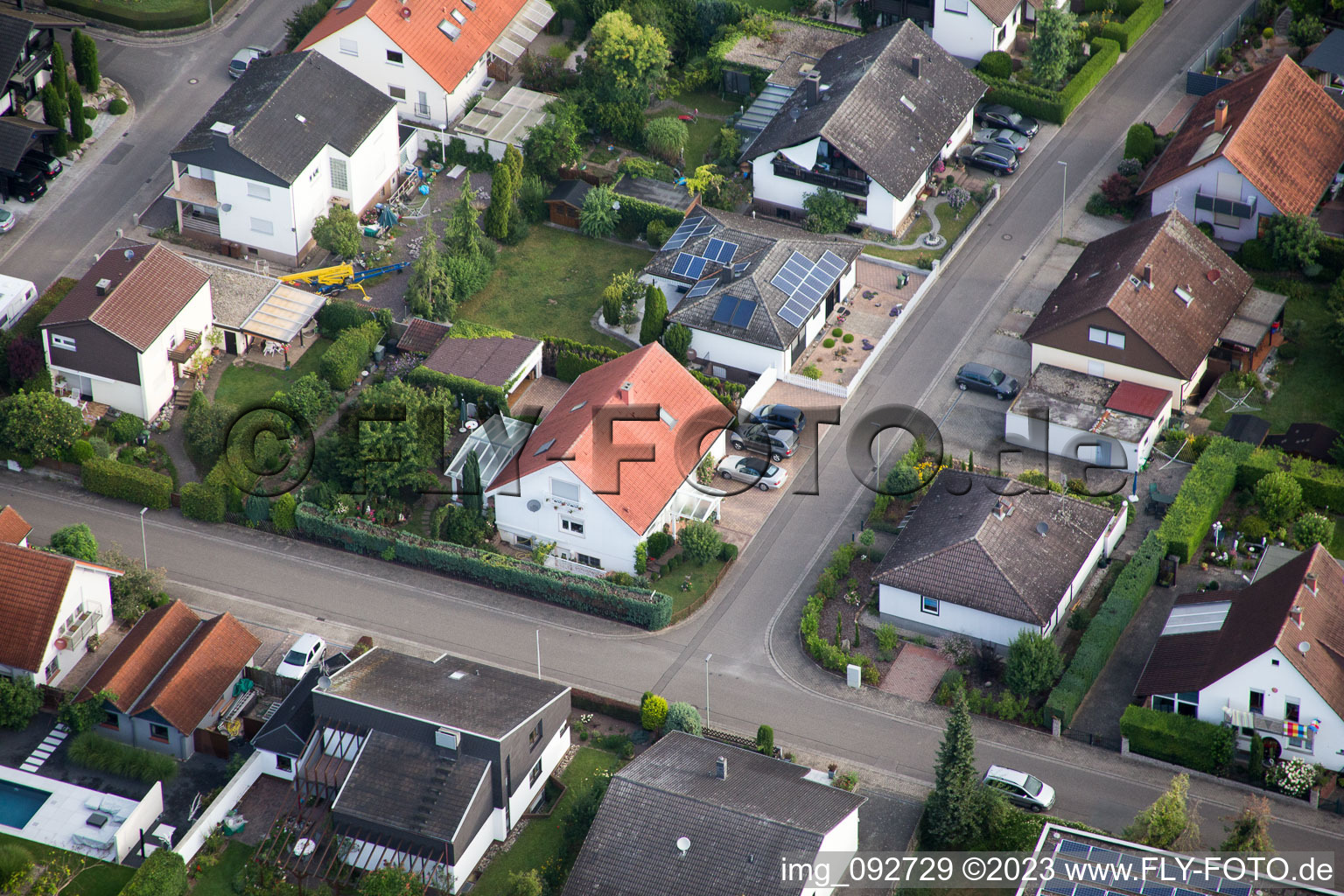 Luftbild von Billigheim-Ingenheim, Maxburgstr im Bundesland Rheinland-Pfalz, Deutschland