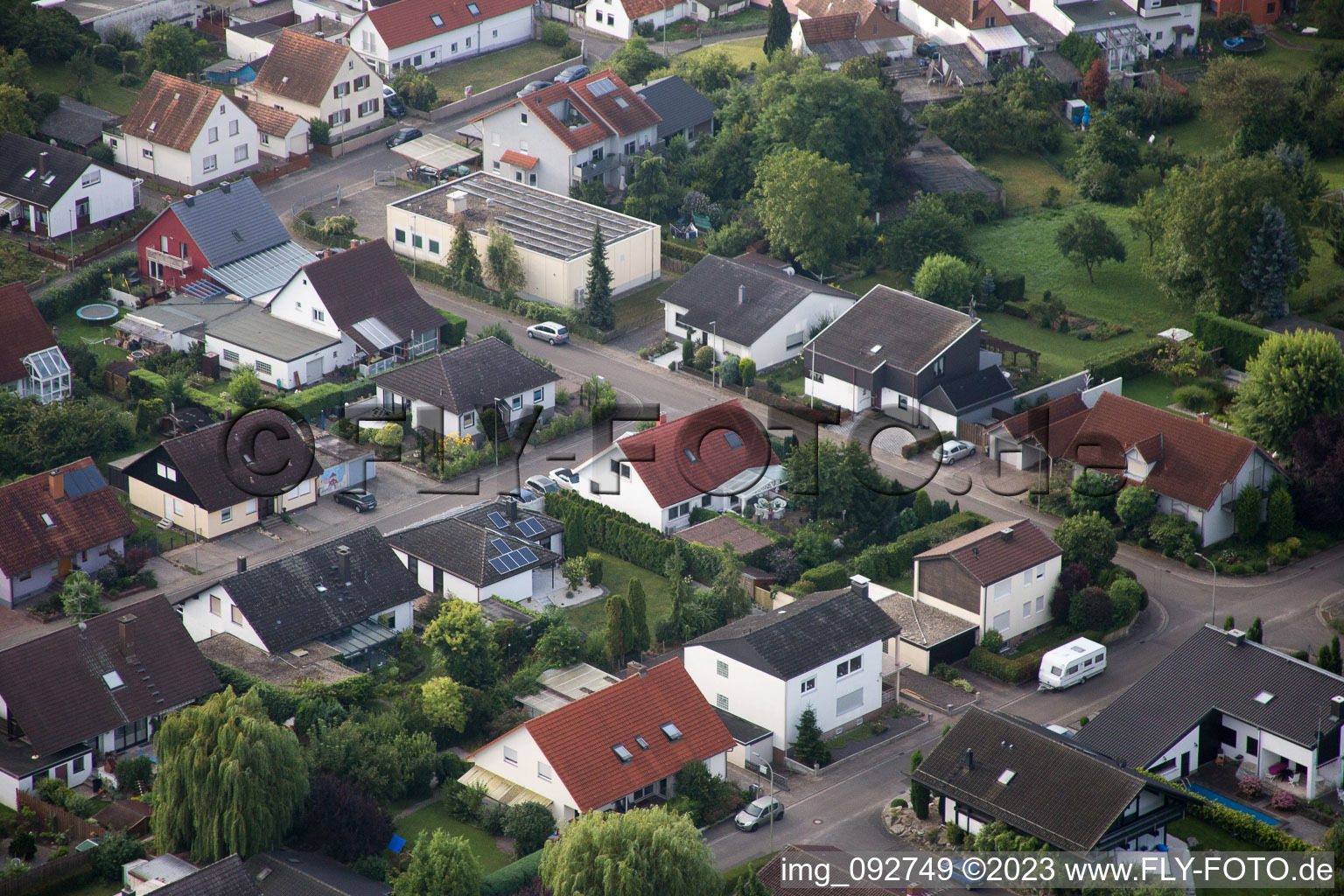 Billigheim-Ingenheim, Maxburgstr im Bundesland Rheinland-Pfalz, Deutschland aus der Luft betrachtet