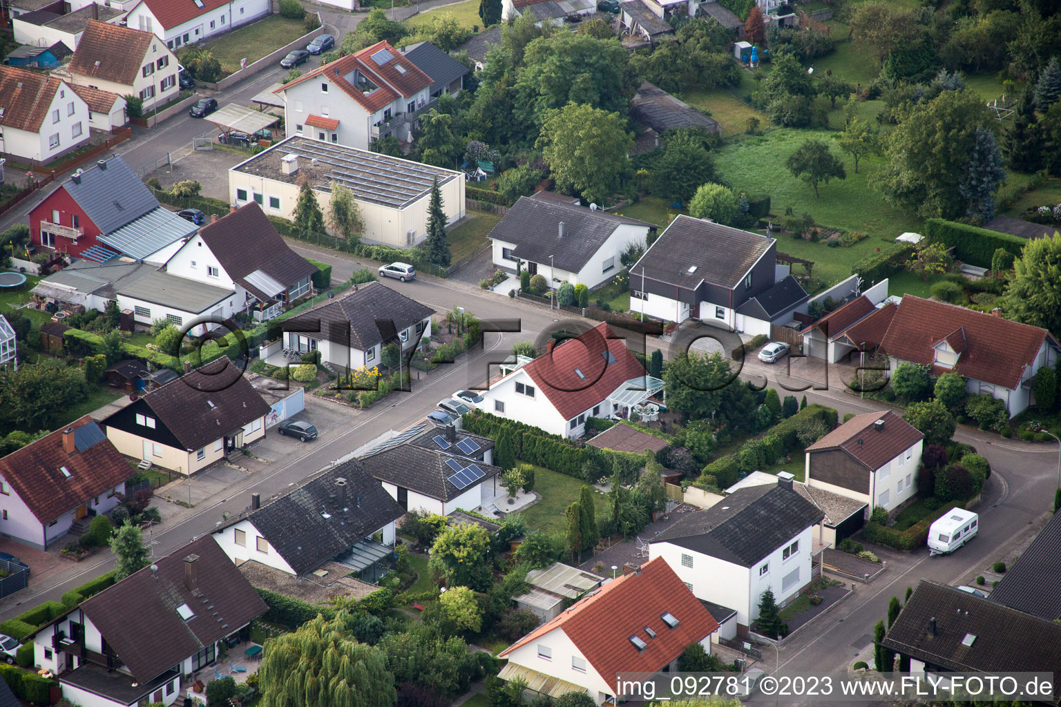 Billigheim-Ingenheim, Maxburgstr im Bundesland Rheinland-Pfalz, Deutschland aus der Luft