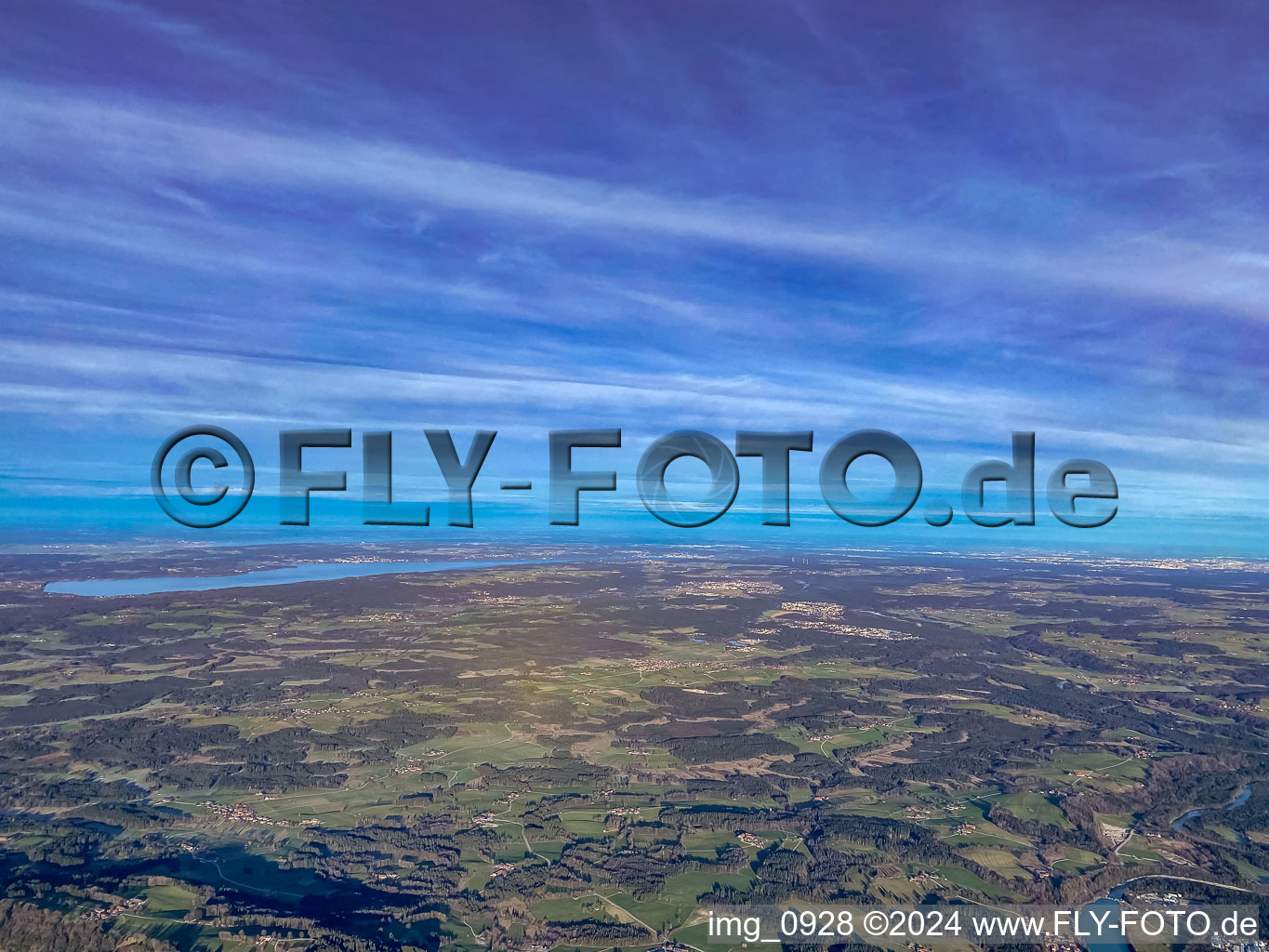 Starnbergersee von Südosten in Starnberger See im Bundesland Bayern, Deutschland