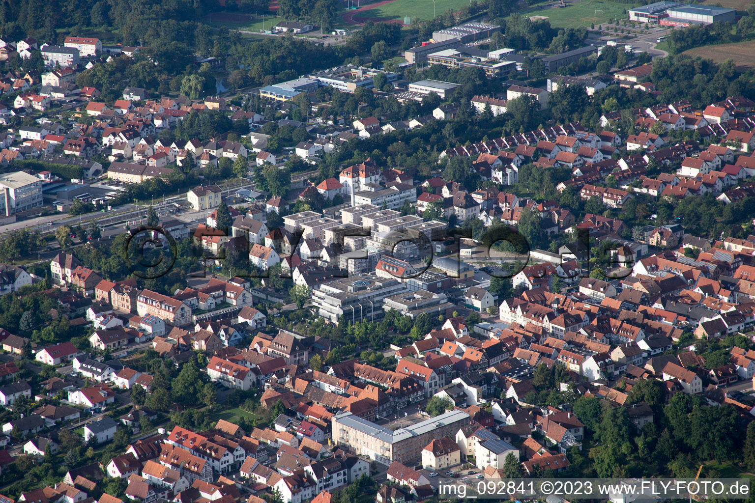 Kandel im Bundesland Rheinland-Pfalz, Deutschland vom Flugzeug aus