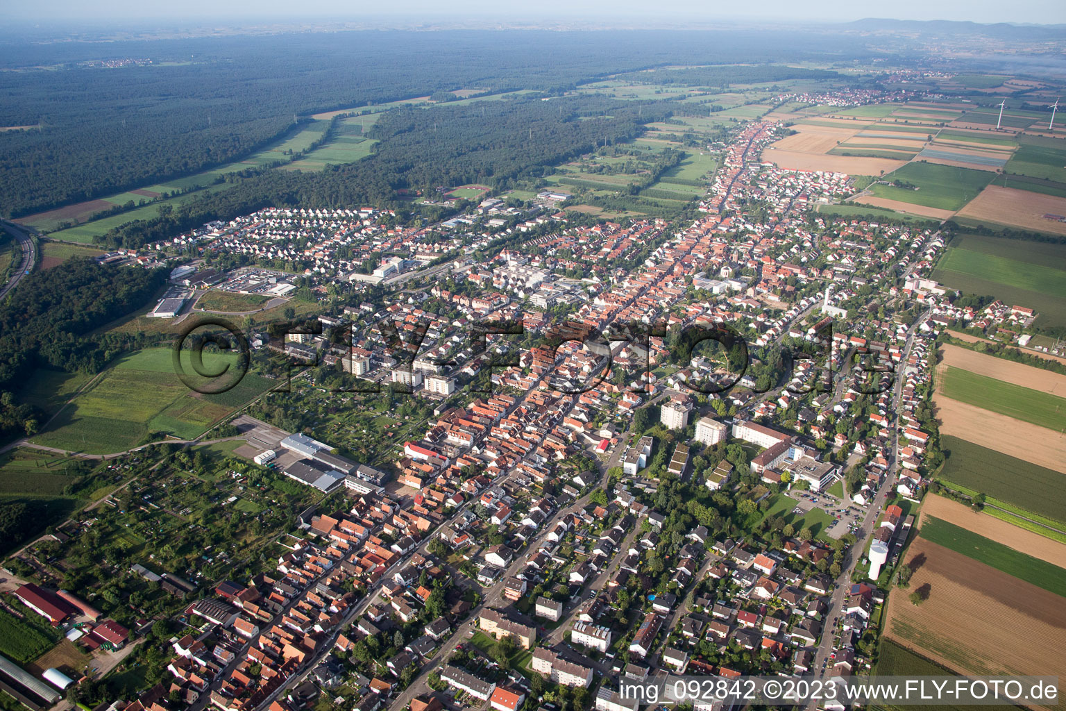 Kandel im Bundesland Rheinland-Pfalz, Deutschland aus der Vogelperspektive
