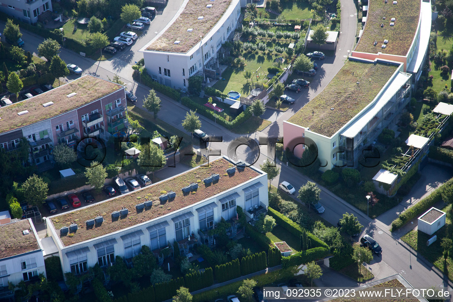 Ortsteil Hohenwettersbach in Karlsruhe im Bundesland Baden-Württemberg, Deutschland von einer Drohne aus