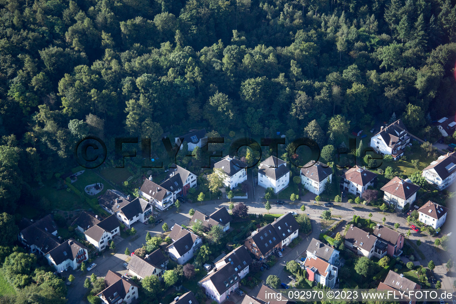 Ortsteil Wolfartsweier in Karlsruhe im Bundesland Baden-Württemberg, Deutschland aus der Luft betrachtet