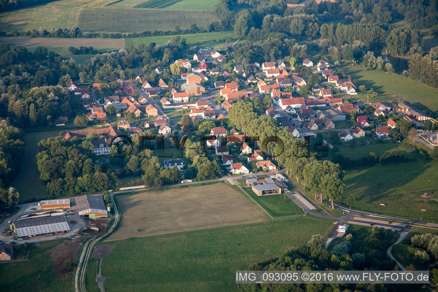 Luftbild von Fort-Louis im Bundesland Bas-Rhin, Frankreich