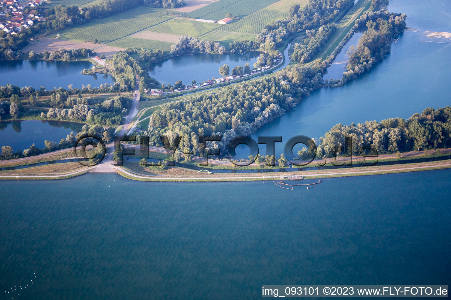 Fort-Louis im Bundesland Bas-Rhin, Frankreich aus der Luft