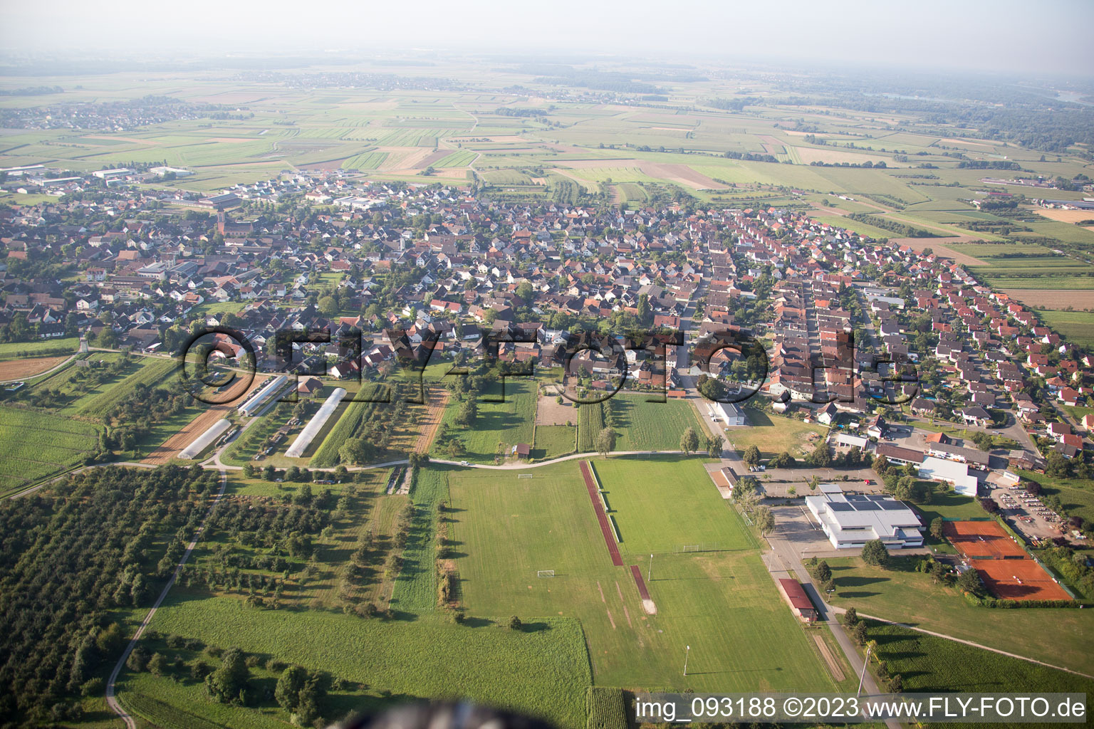 Luftbild von Altenheim im Bundesland Baden-Württemberg, Deutschland