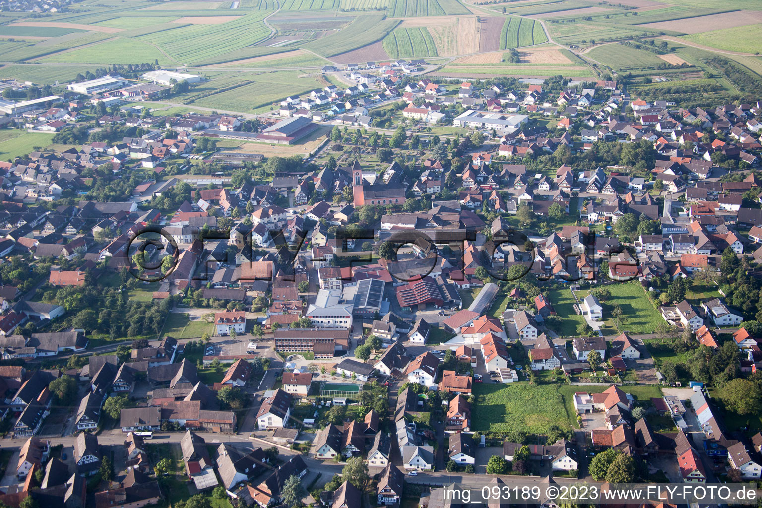 Luftaufnahme von Altenheim im Bundesland Baden-Württemberg, Deutschland