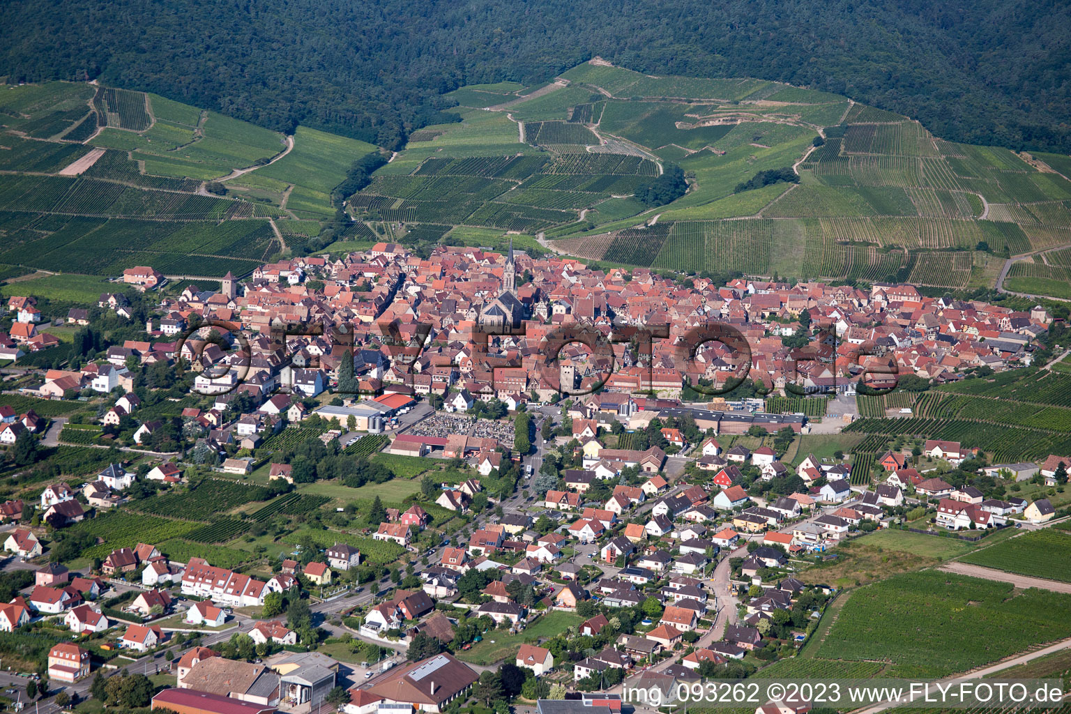 Luftbild von Dambach-la-Ville im Bundesland Bas-Rhin, Frankreich