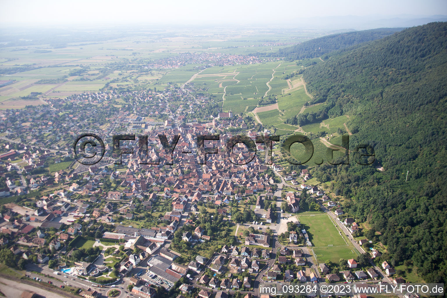 Luftbild von Châtenois im Bundesland Bas-Rhin, Frankreich