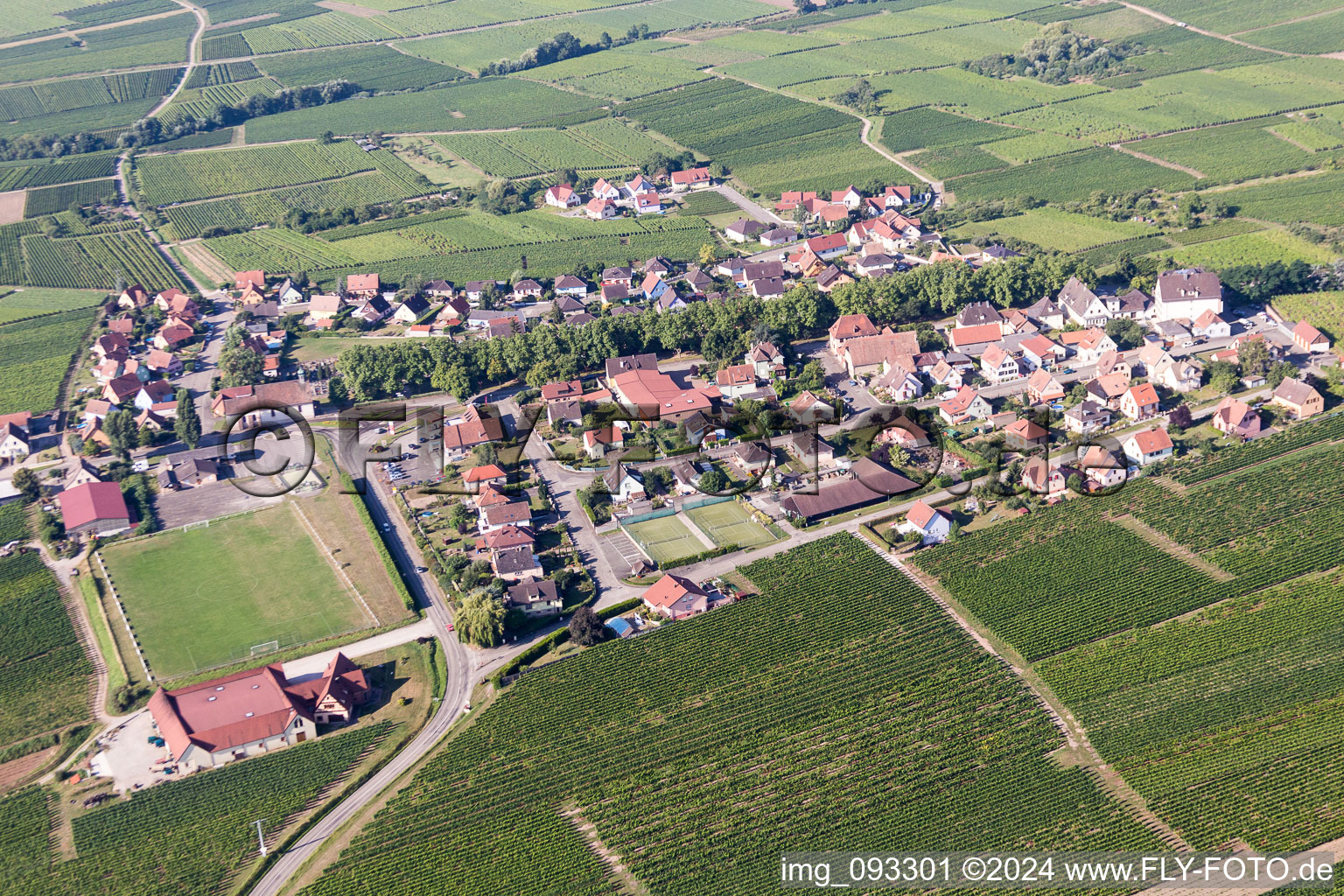 Siedlungsgebiet in Saint-Hippolyte in Grand Est im Bundesland Haut-Rhin, Frankreich