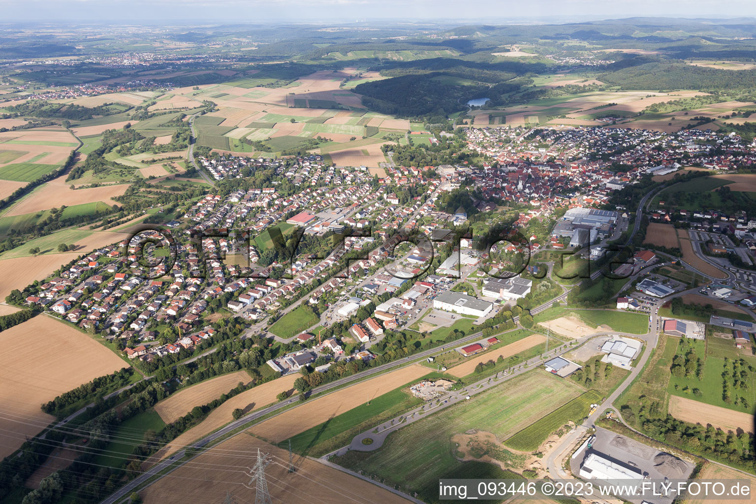 Luftbild von Knittlingen im Bundesland Baden-Württemberg, Deutschland