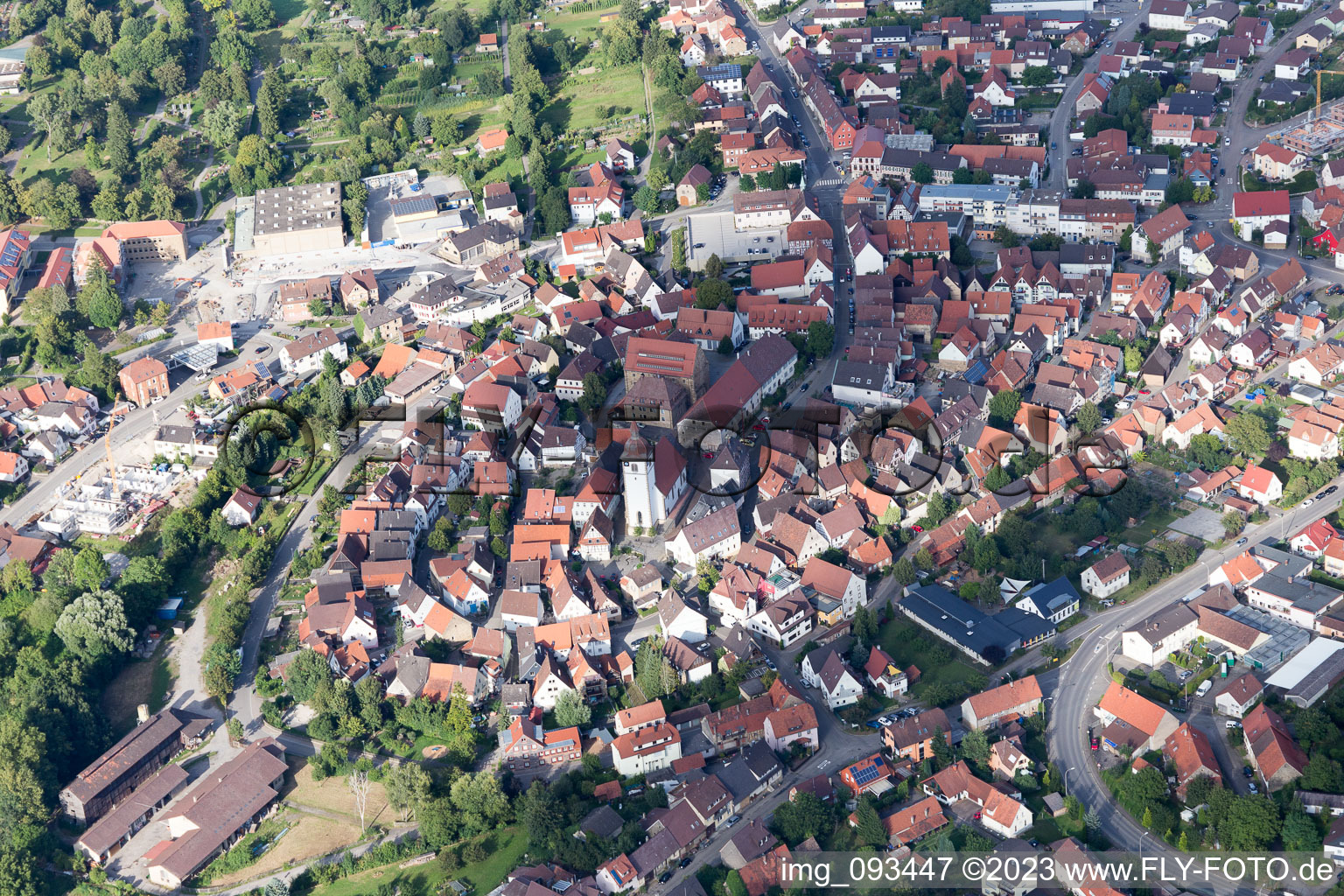 Luftaufnahme von Knittlingen im Bundesland Baden-Württemberg, Deutschland
