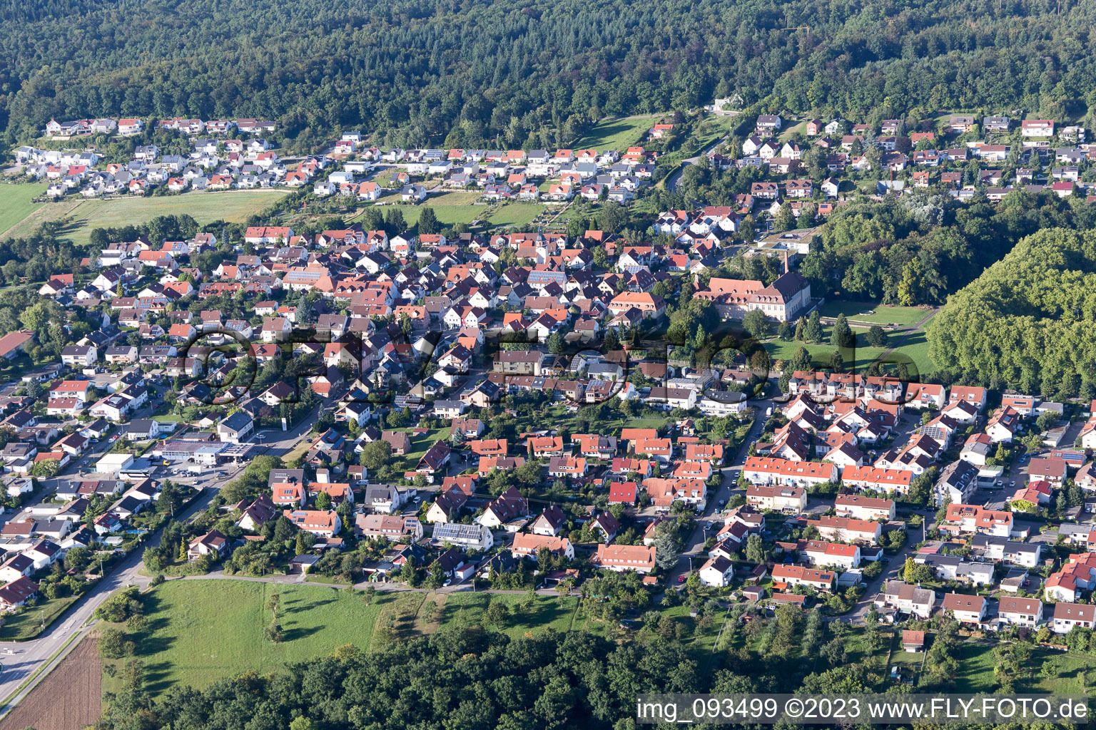 Luftbild von Freudental im Bundesland Baden-Württemberg, Deutschland