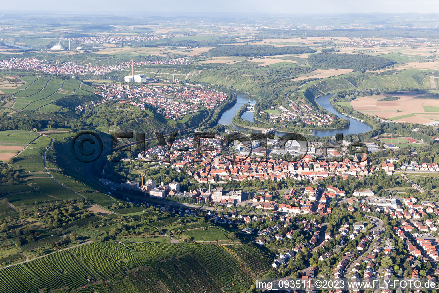Luftbild von Besigheim im Bundesland Baden-Württemberg, Deutschland