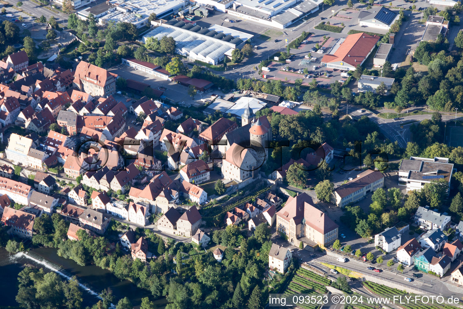 Besigheim im Bundesland Baden-Württemberg, Deutschland aus der Luft betrachtet