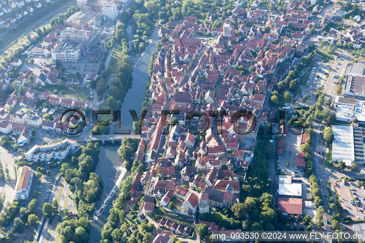 Luftbild von Besigheim im Bundesland Baden-Württemberg, Deutschland