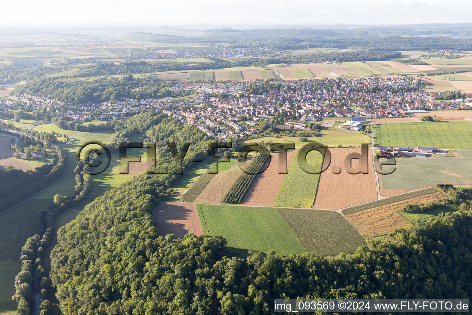 Luftbild von Kirchberg an der Murr im Bundesland Baden-Württemberg, Deutschland