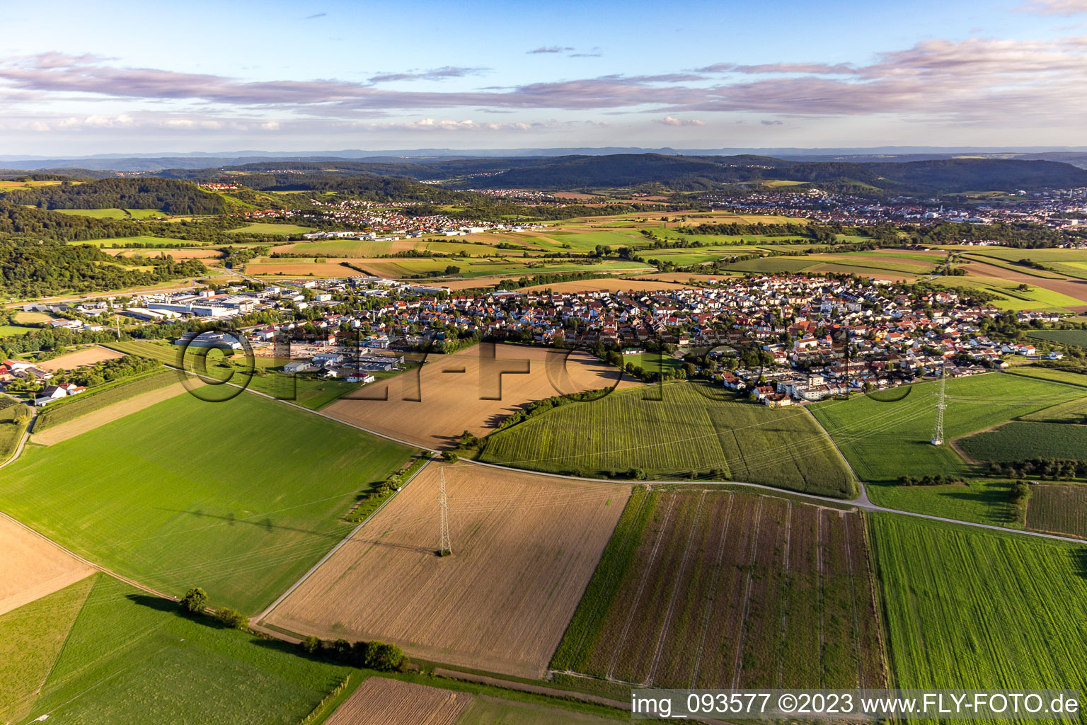 Luftbild von Leutenbach im Bundesland Baden-Württemberg, Deutschland