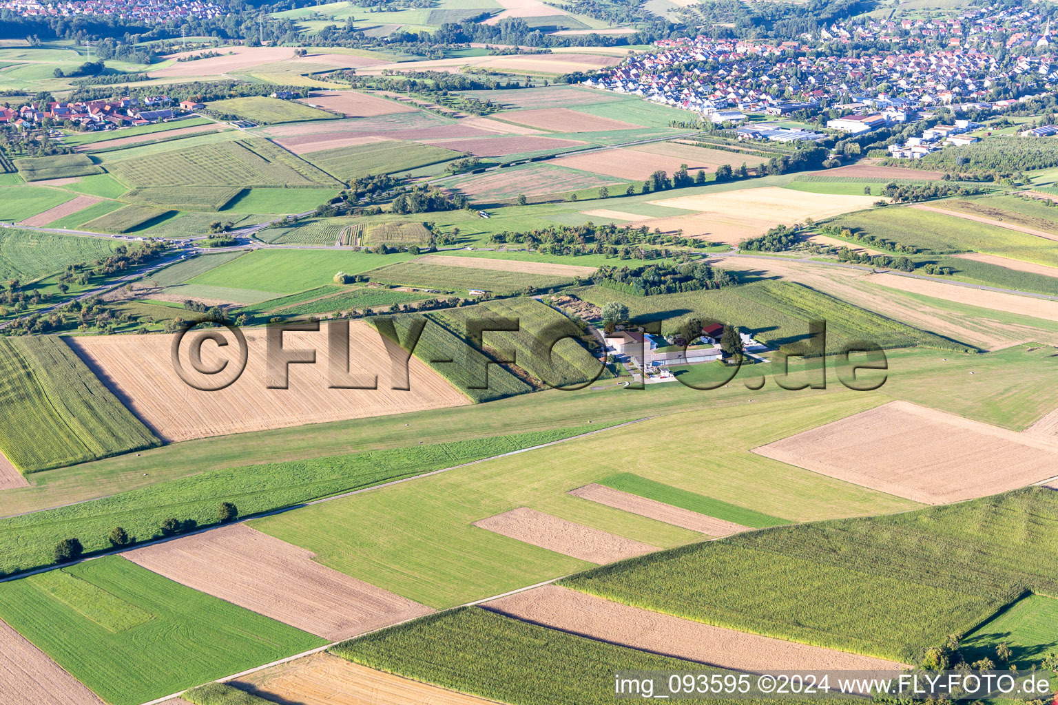 Luftbild von Flugplatz Backnang-Heiningen im Bundesland Baden-Württemberg, Deutschland