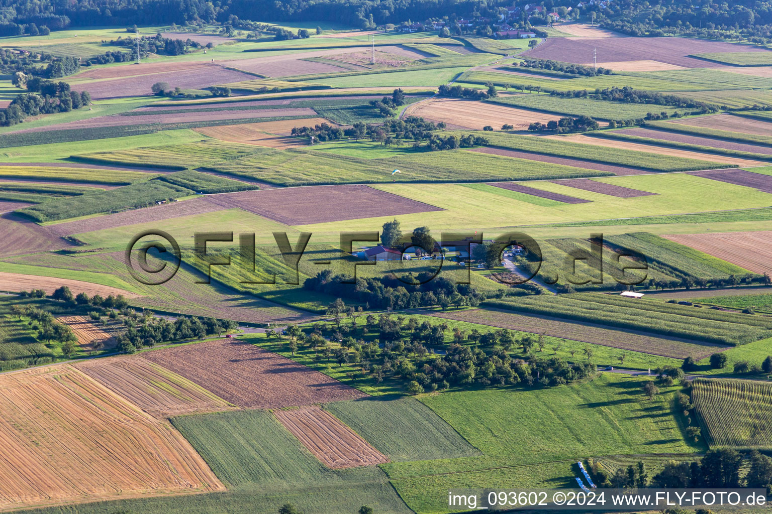 Luftaufnahme von Flugplatz Backnang-Heiningen im Bundesland Baden-Württemberg, Deutschland