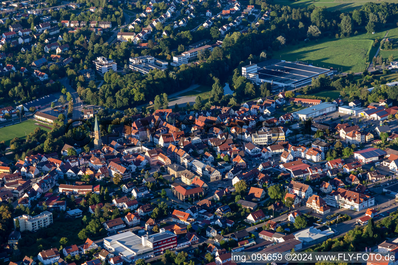 Luftbild von Gaildorf im Bundesland Baden-Württemberg, Deutschland