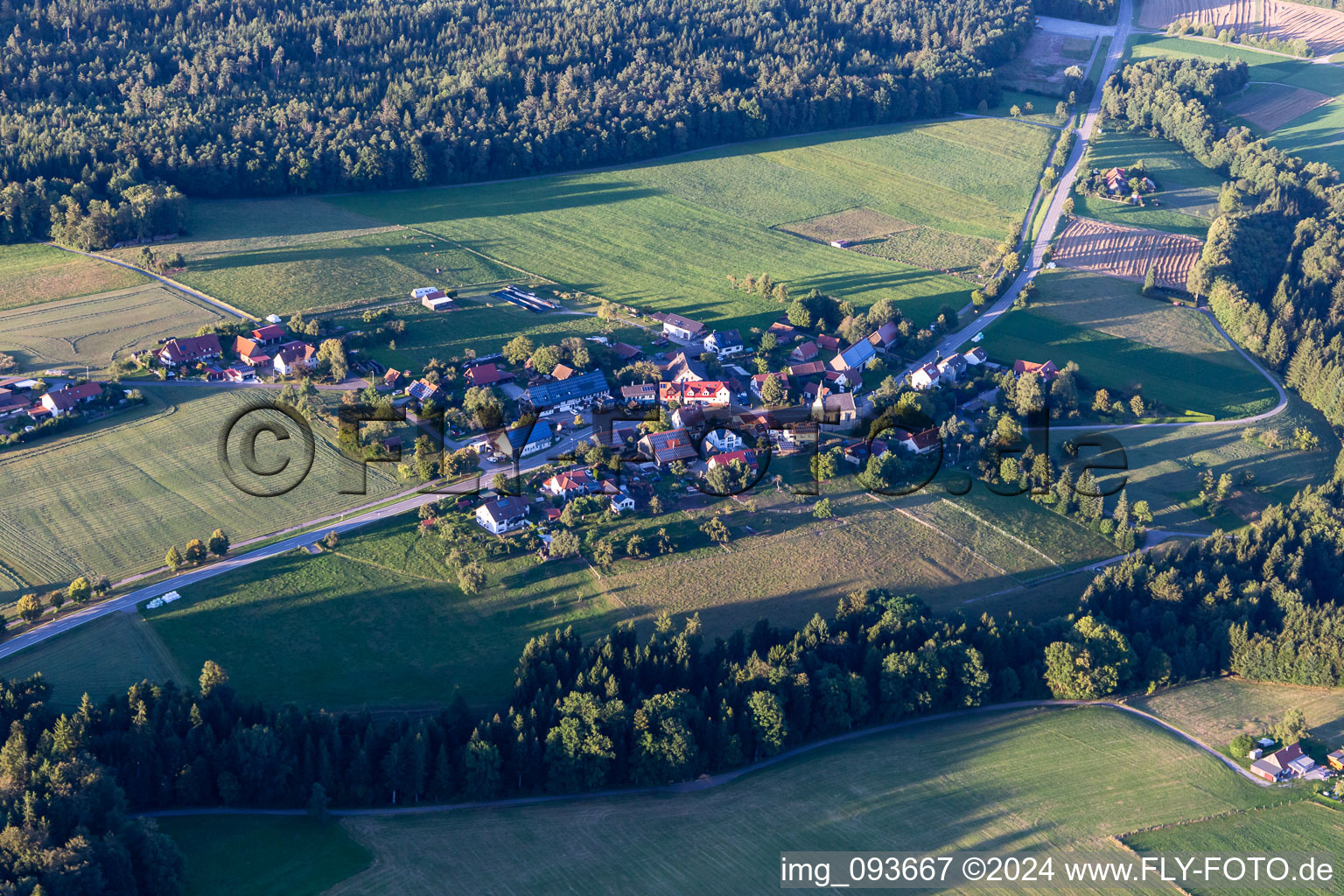 Luftbild von Ortsteil Eutendorf in Gaildorf im Bundesland Baden-Württemberg, Deutschland