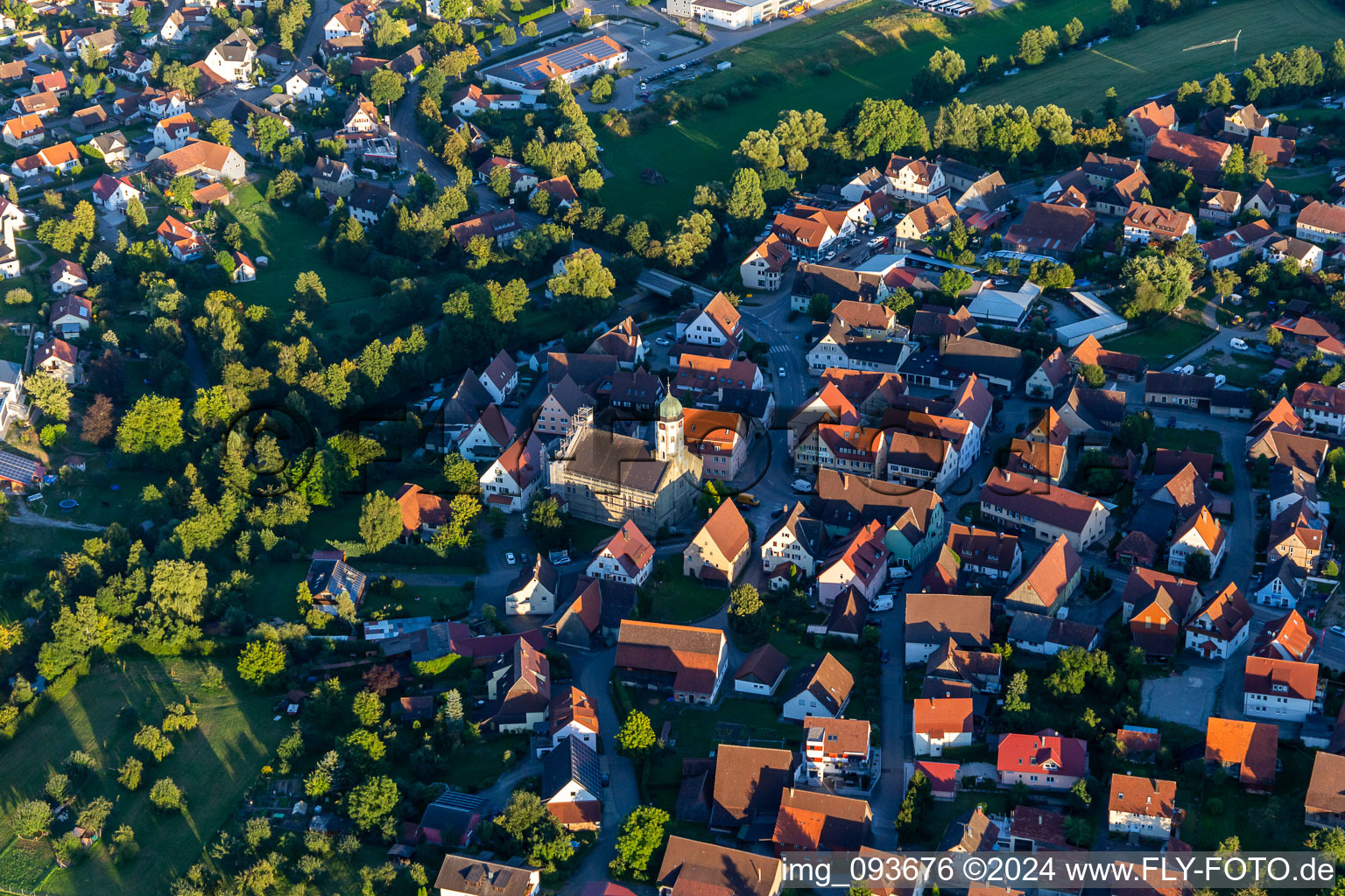 Luftaufnahme von Bühlertann im Bundesland Baden-Württemberg, Deutschland