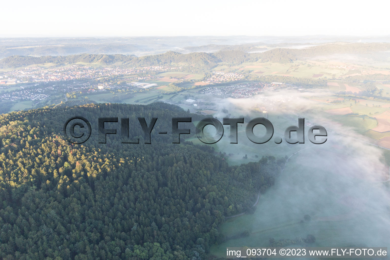Luftaufnahme von Gaildorf im Bundesland Baden-Württemberg, Deutschland