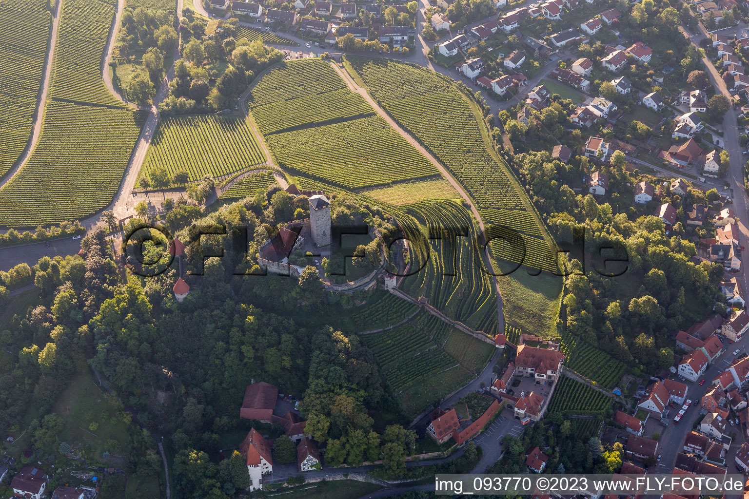 Drohnenbild von Beilstein im Bundesland Baden-Württemberg, Deutschland