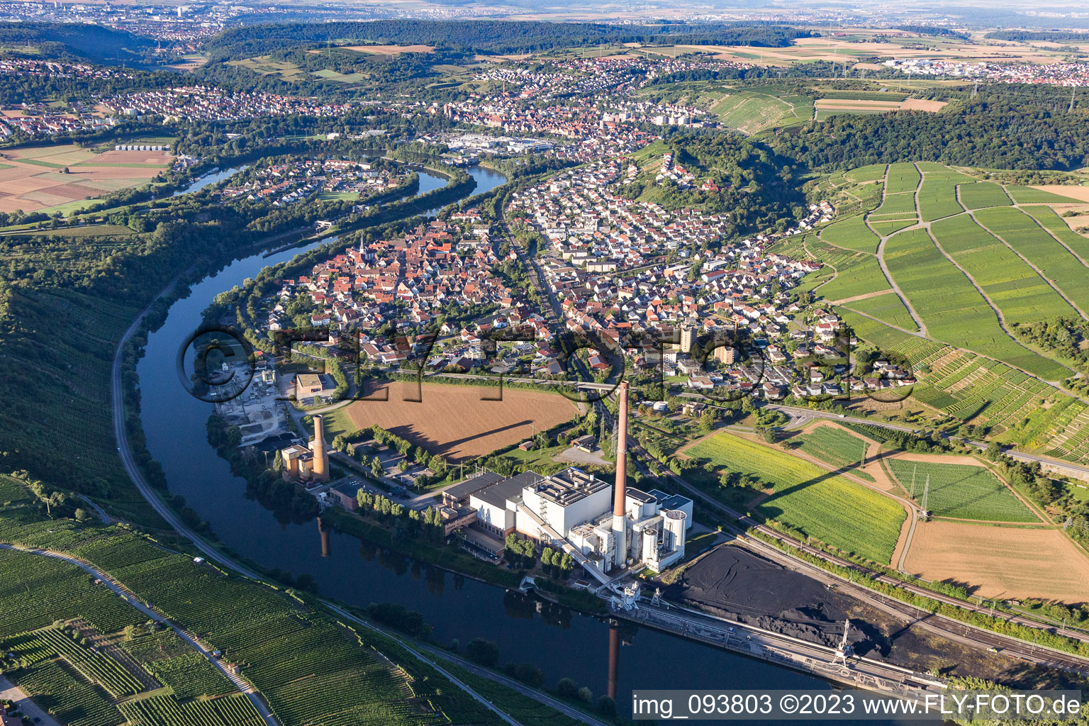 Luftbild von Walheim im Bundesland Baden-Württemberg, Deutschland