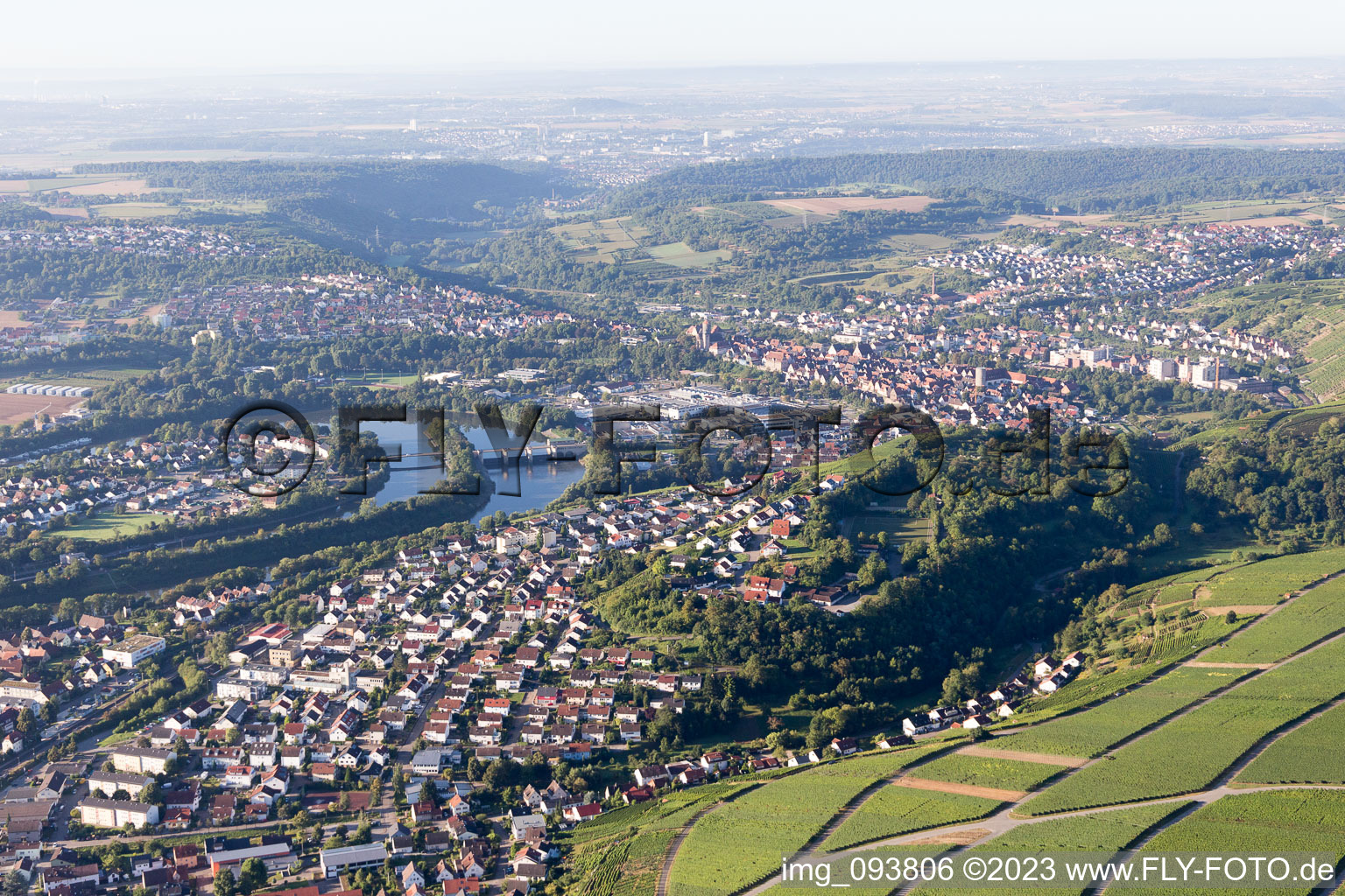Luftaufnahme von Besigheim im Bundesland Baden-Württemberg, Deutschland