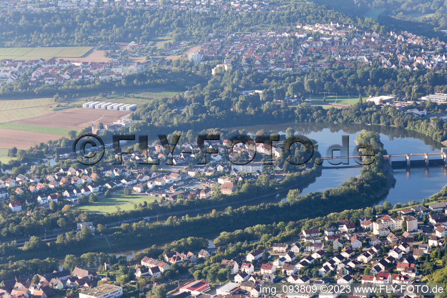 Besigheim im Bundesland Baden-Württemberg, Deutschland von oben