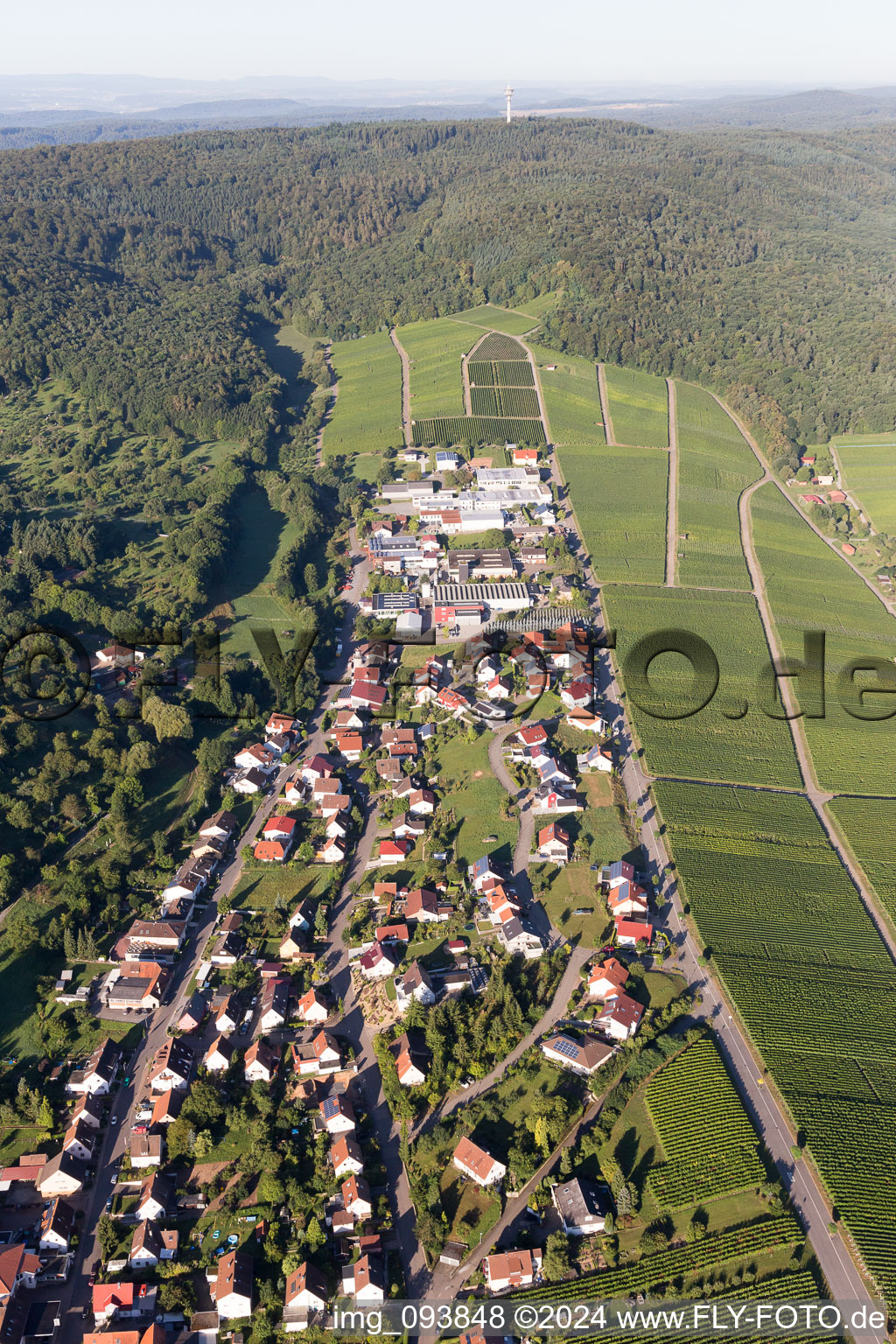 Dorf - Ansicht im Ortsteil Frauenzimmern in Cleebronn im Bundesland Baden-Württemberg, Deutschland