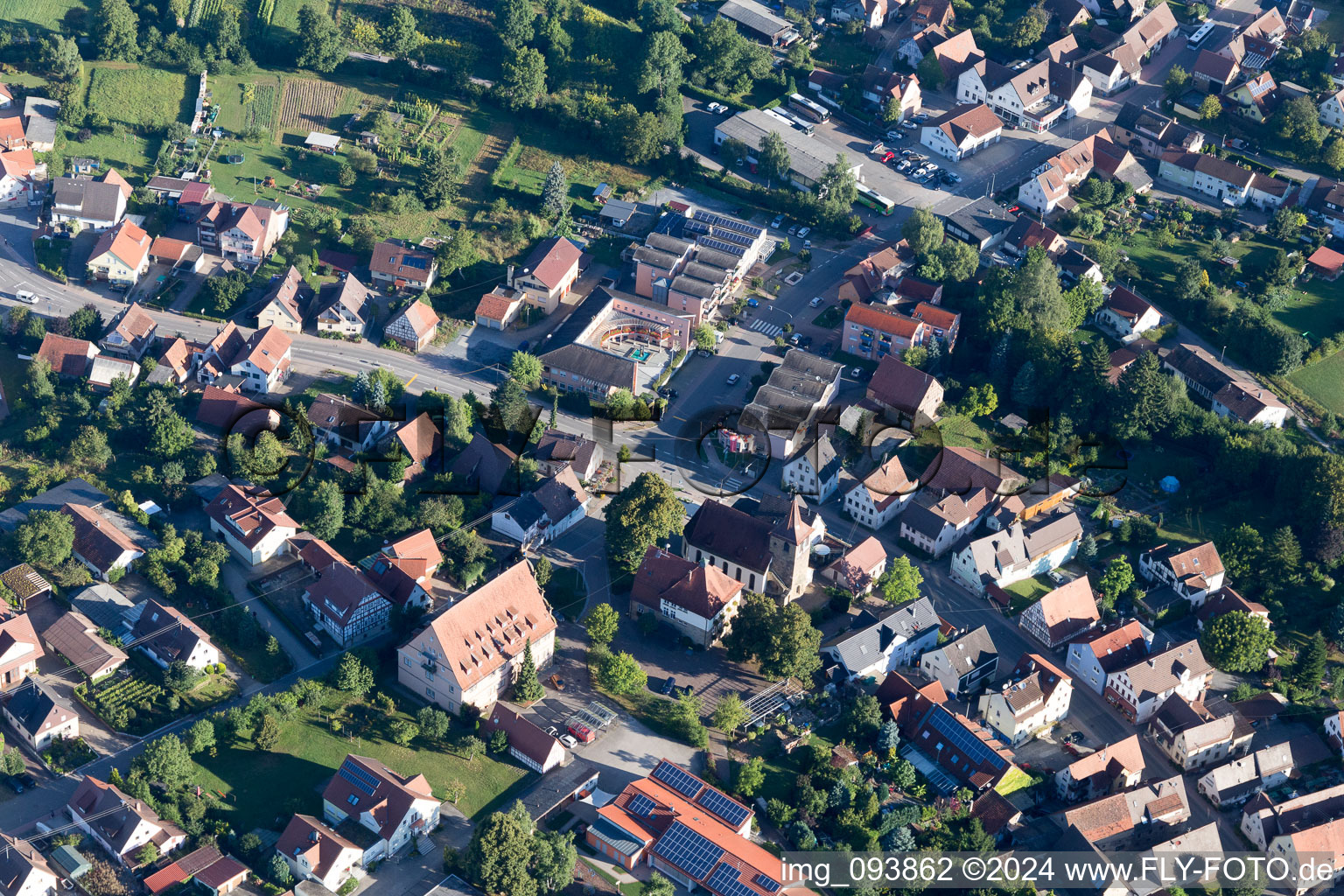 Zaberfeld im Bundesland Baden-Württemberg, Deutschland von oben