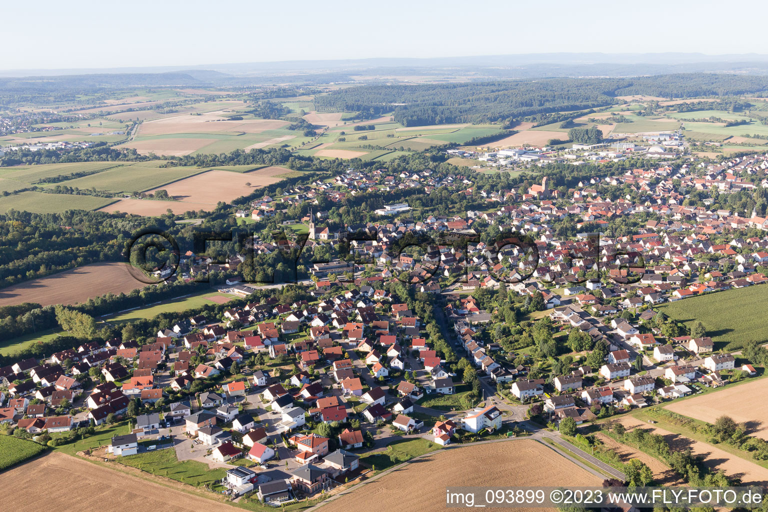 Luftbild von Flehingen im Bundesland Baden-Württemberg, Deutschland