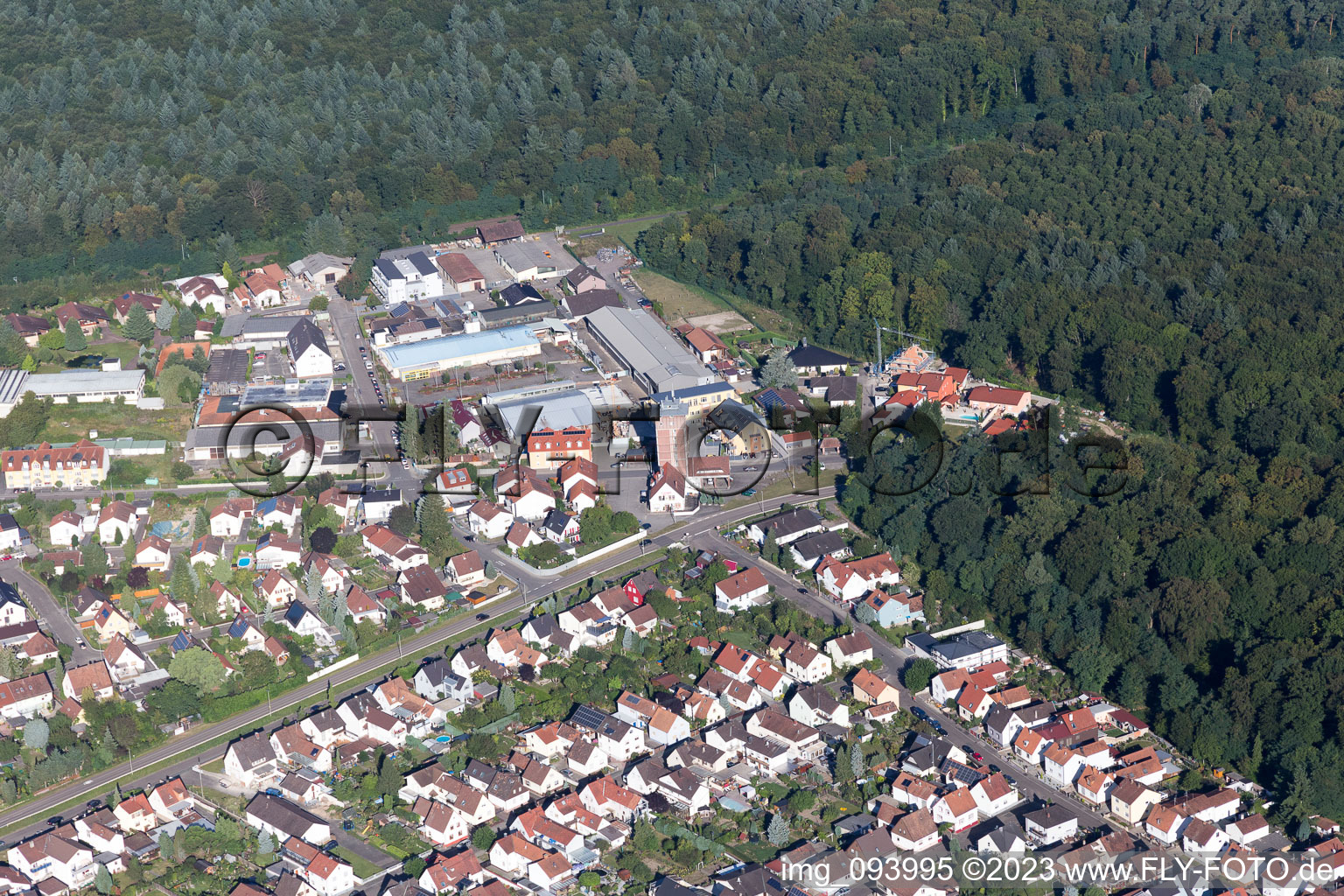 Jockgrim im Bundesland Rheinland-Pfalz, Deutschland aus der Luft
