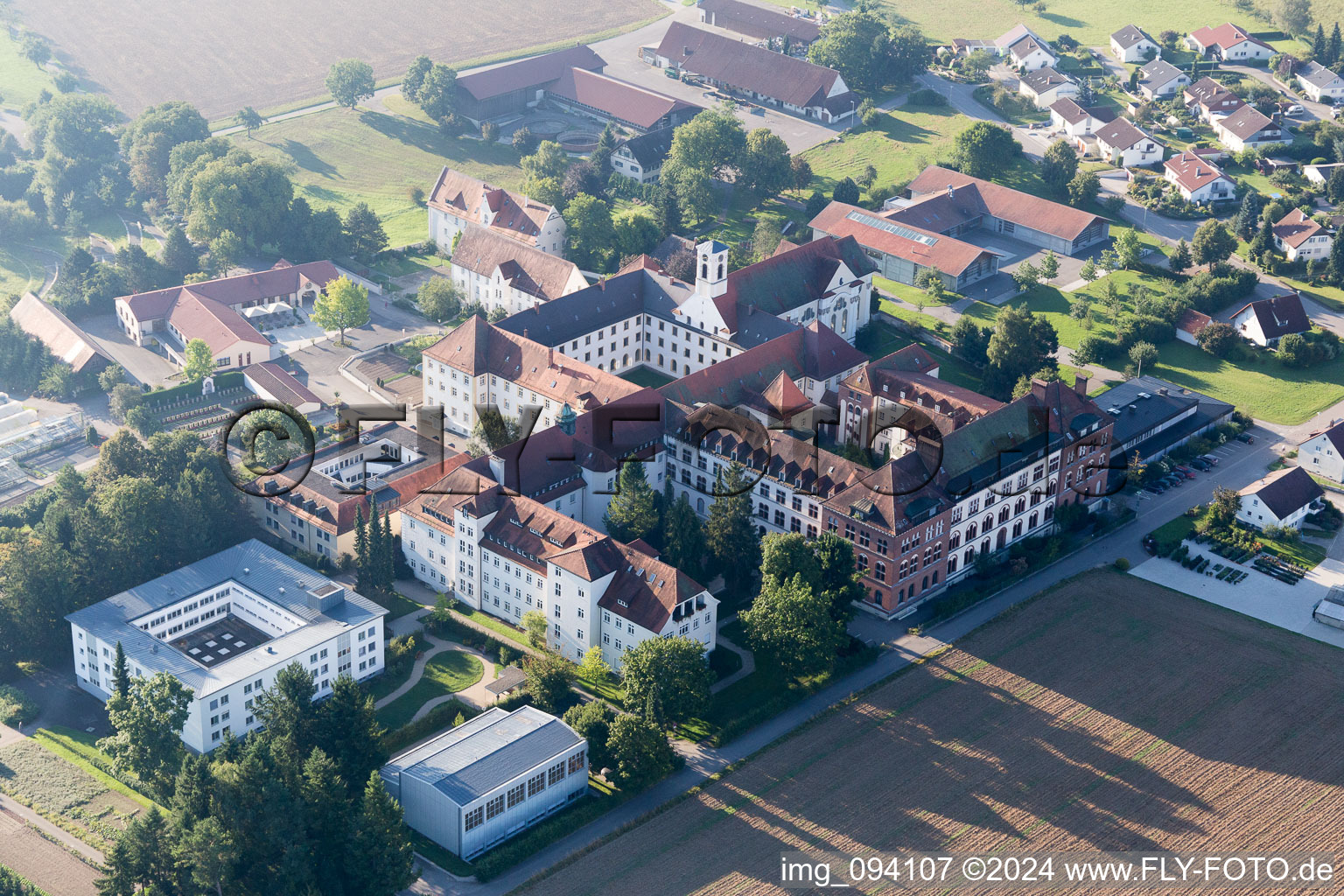 Luftbild von Bad Saulgau, Kloster Sießen im Bundesland Baden-Württemberg, Deutschland