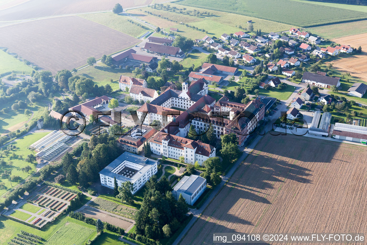 Luftaufnahme von Bad Saulgau, Kloster Sießen im Bundesland Baden-Württemberg, Deutschland