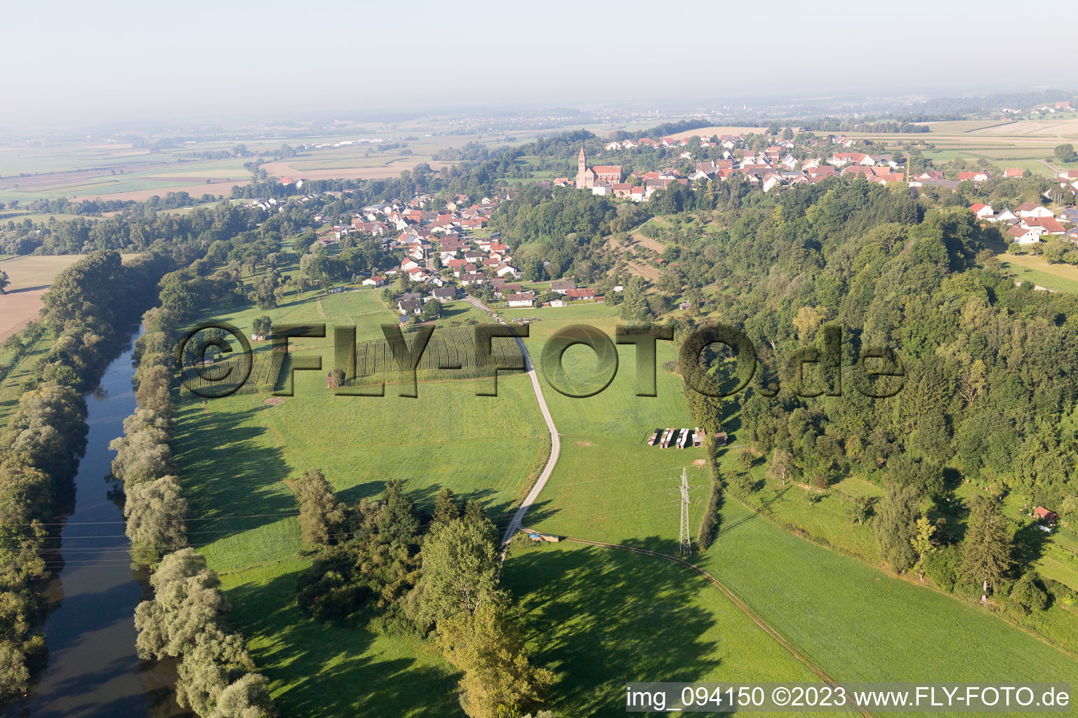 Hundersingen im Bundesland Baden-Württemberg, Deutschland aus der Luft