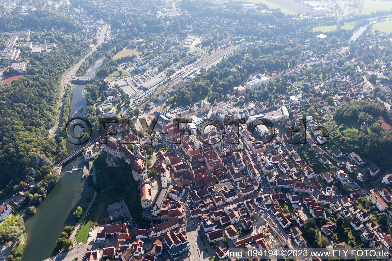 Sigmaringen im Bundesland Baden-Württemberg, Deutschland aus der Luft betrachtet