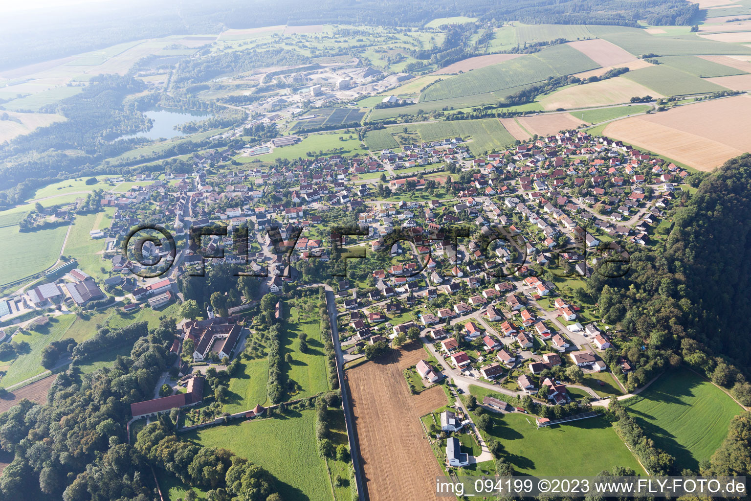 Luftbild von Inzigkofen im Bundesland Baden-Württemberg, Deutschland