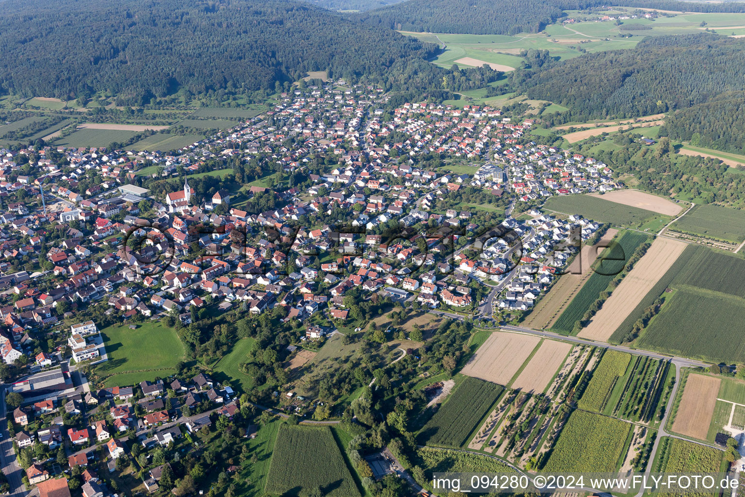 Steißlingen im Bundesland Baden-Württemberg, Deutschland von oben