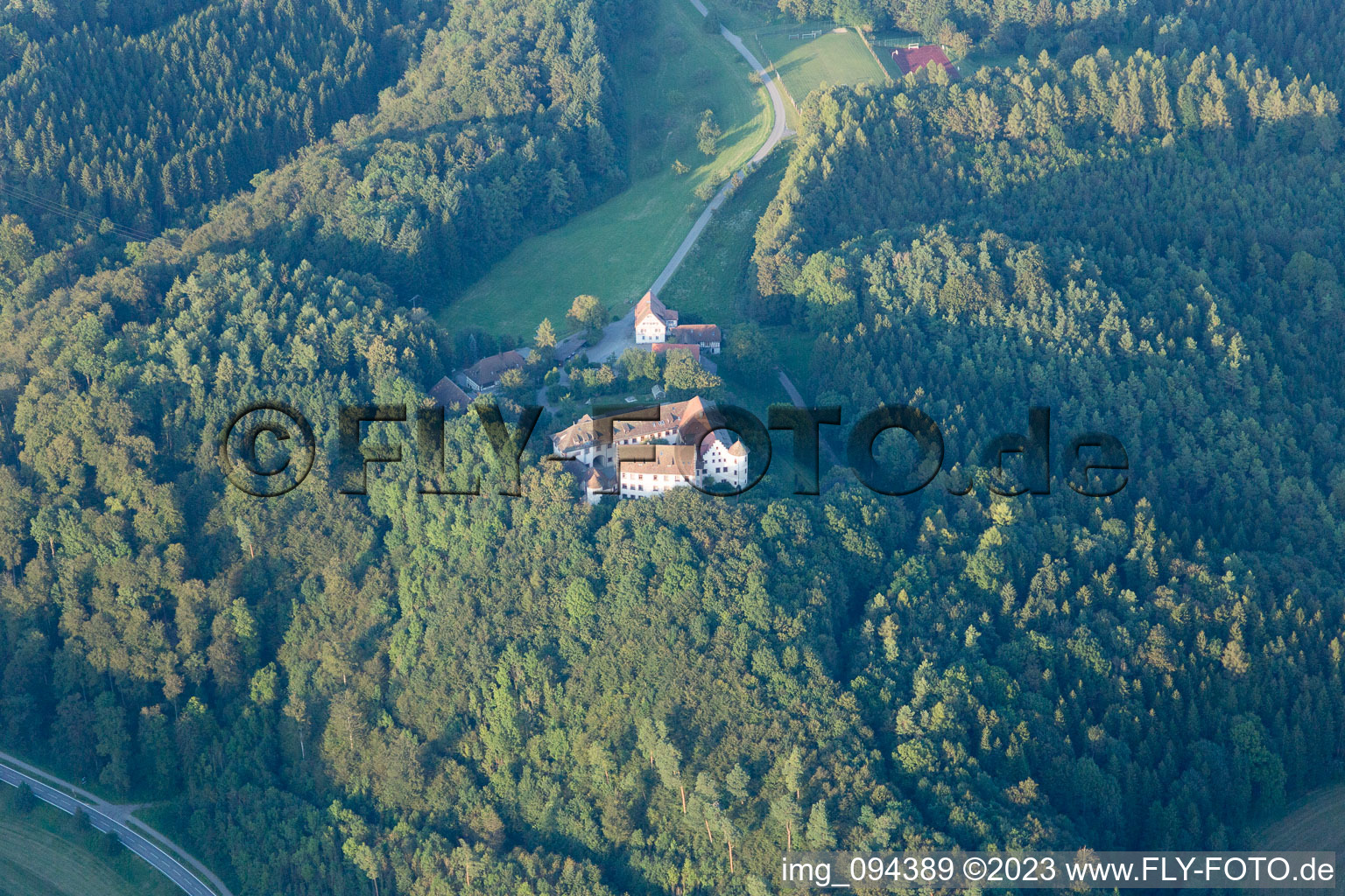 Luftbild von Hohenfels, Schule Schloss Salem Unterstufe (Burg Hohenfels) im Bundesland Baden-Württemberg, Deutschland